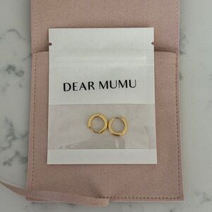 NWT Dear Mumu Gold Huggie Earrings